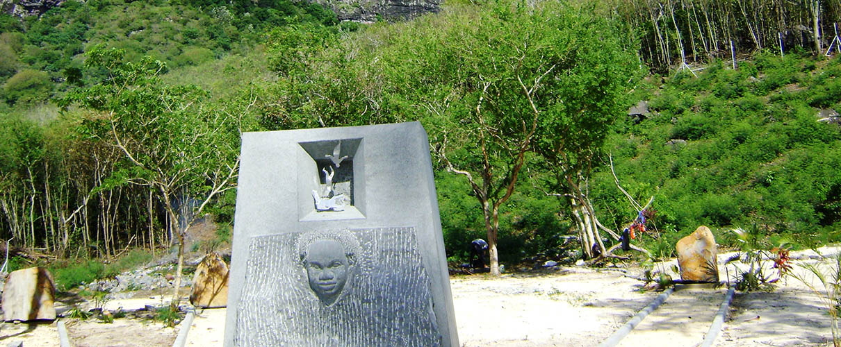 Patrimoine du monument de la déroute des esclaves Ile Maurice fev 09 2