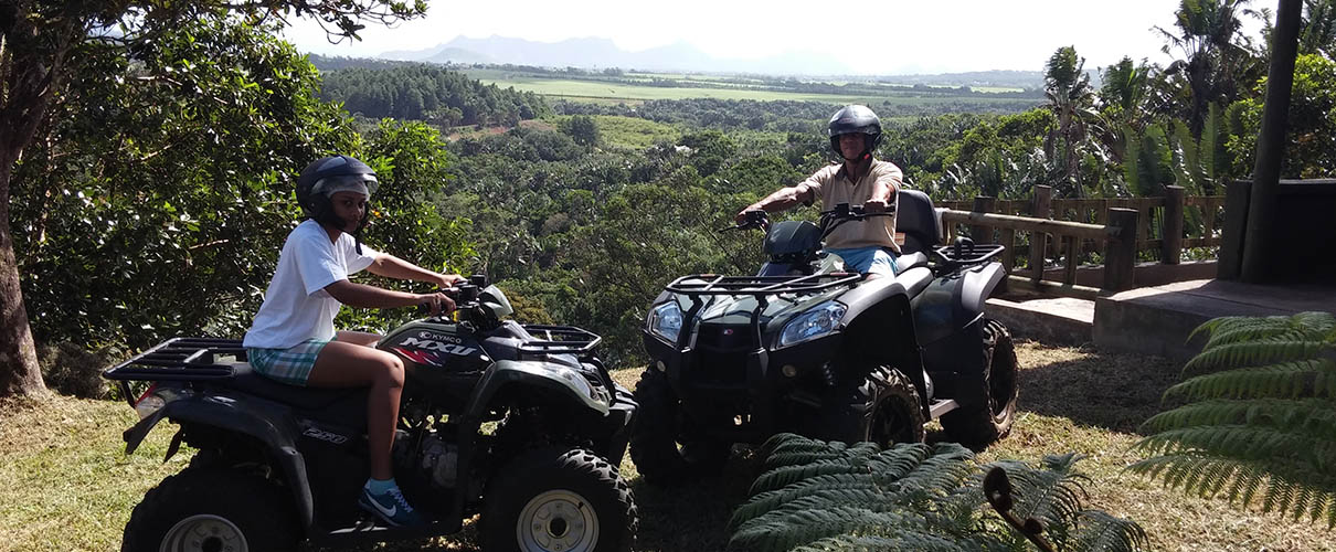 quad biking dans la nature maurice