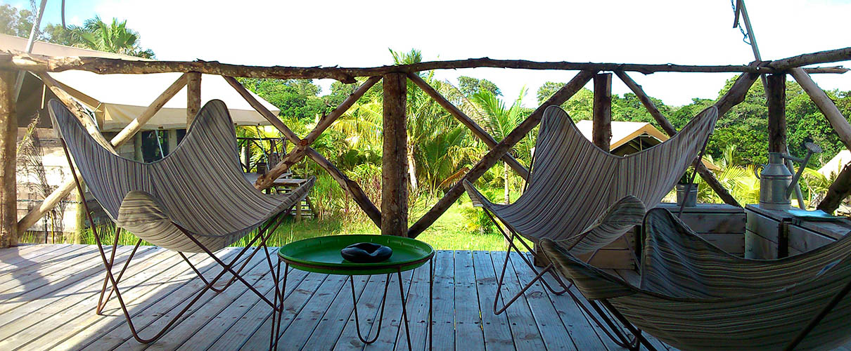 otentic ilemaurice eco tent camping bungalows terrasse