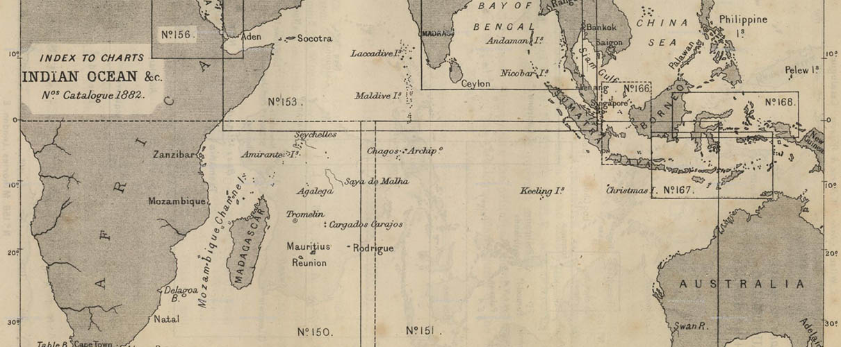 Carte Antique Océan Indien