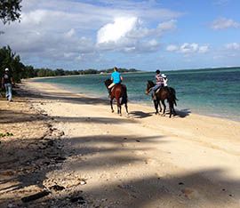 Balade à cheval sur la plage Ile Maurice