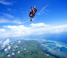 Expérience ultime de saut en parachute à l'île Maurice