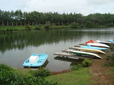 Kayak on lake bois cheri mauritus