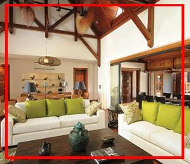 Luxury Beachfront Villas Rental Mauritius Living Room